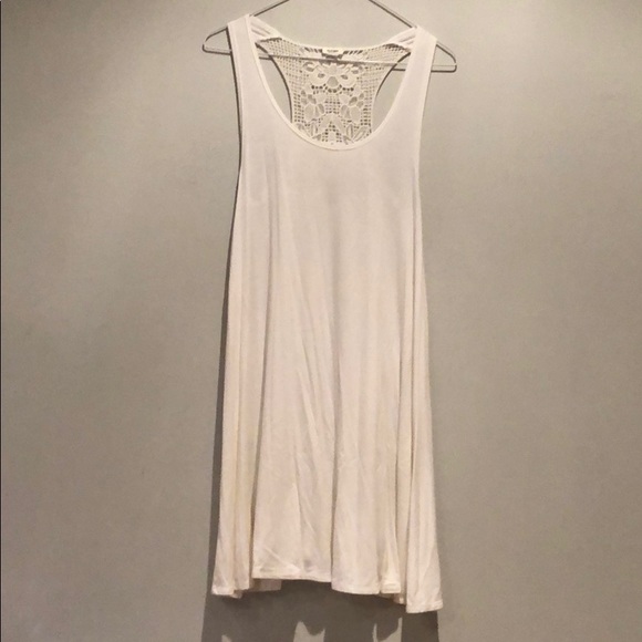 White Lace Racerback Dress - Picture 1 of 5
